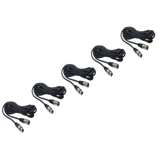 5x MHH Mikrofonkabel XLR 5m - Sparpaket