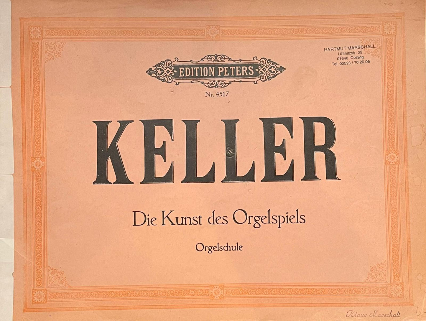 Keller Die Kunst des Orgelspiels